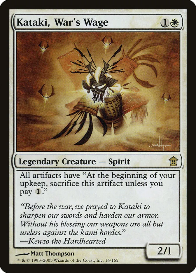 2005 Saviors of Kamigawa Kataki, War's Wage rare #14 unlisted card image
