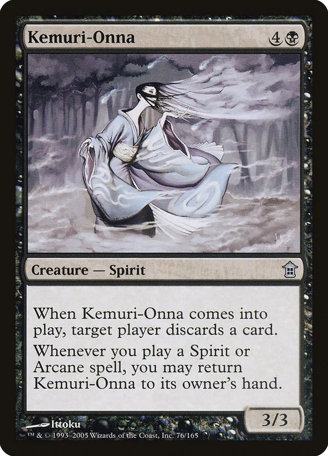 2005 Saviors of Kamigawa Kemuri-Onna uncommon #76 unlisted card image