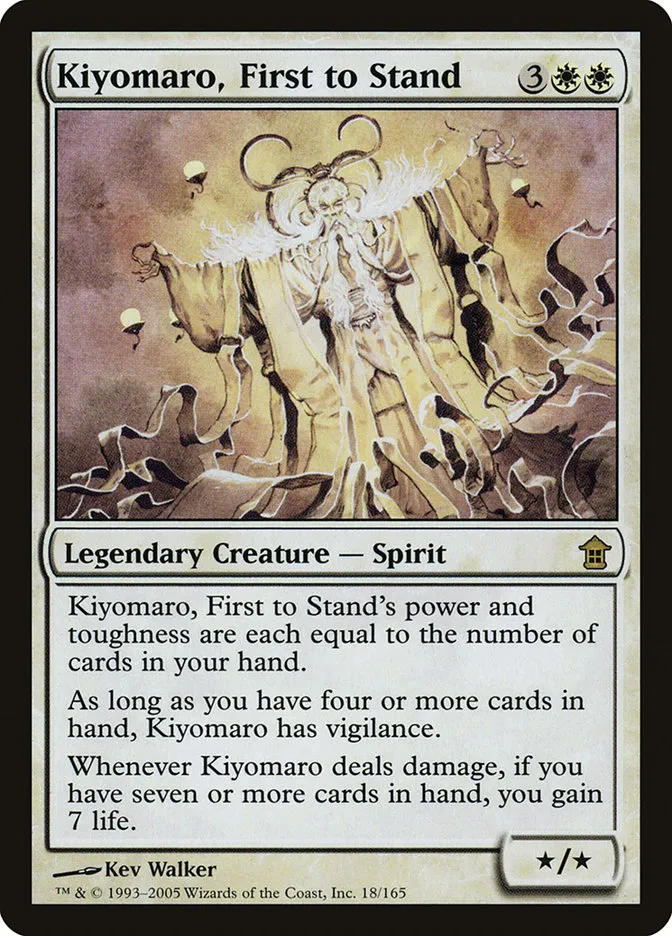 2005 Saviors of Kamigawa Kiyomaro, First to Stand rare #18 unlisted card image