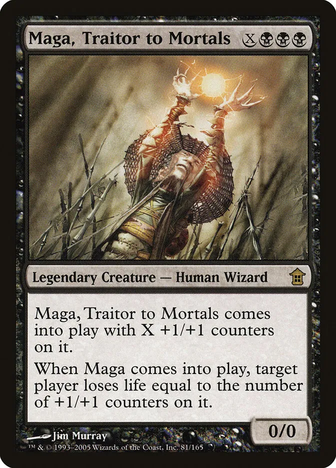 2005 Saviors of Kamigawa Maga, Traitor to Mortals rare #81 unlisted card image