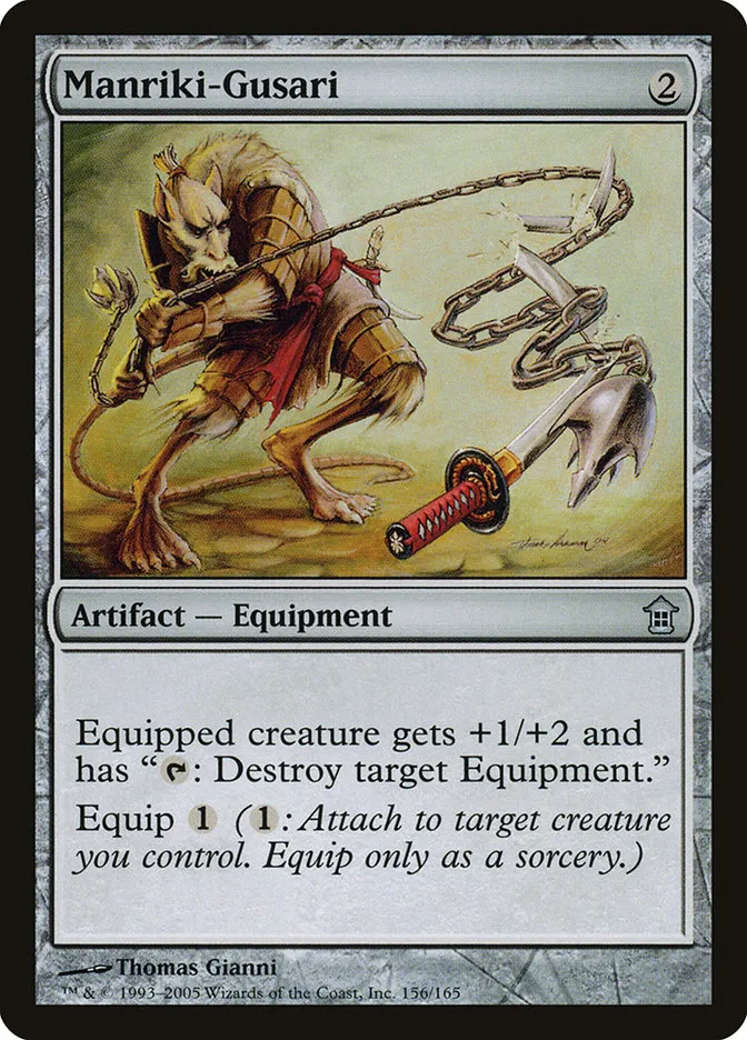 2005 Saviors of Kamigawa Manriki-Gusari uncommon #156 unlisted card image