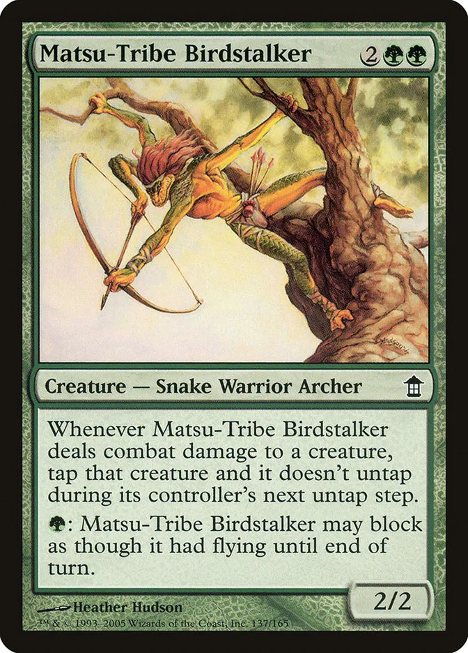 2005 Saviors of Kamigawa Matsu-Tribe Birdstalker common #137 unlisted card image
