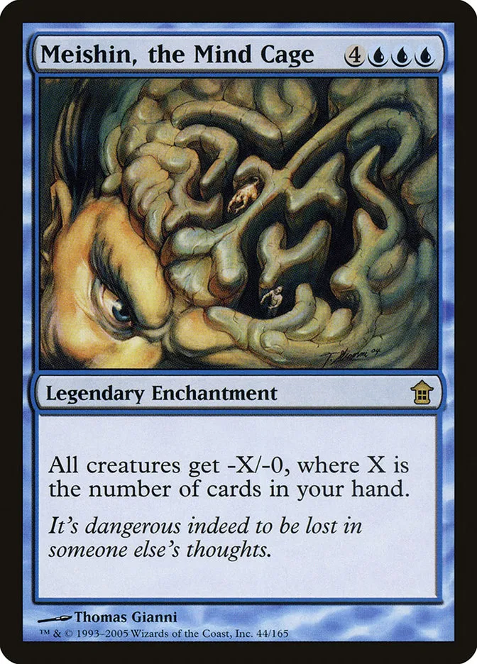 2005 Saviors of Kamigawa Meishin, the Mind Cage rare #44 unlisted card image