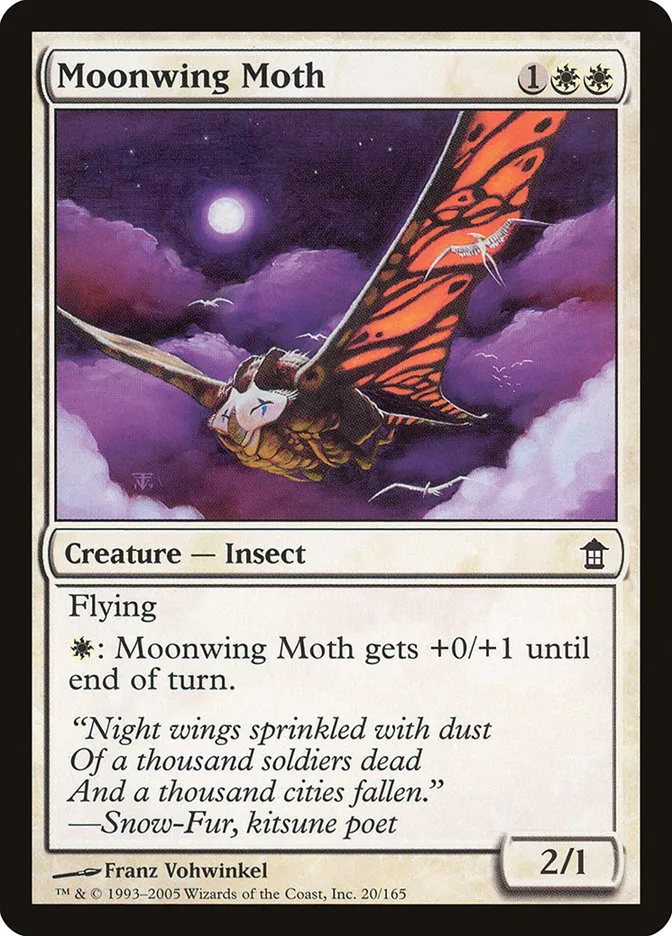 2005 Saviors of Kamigawa Moonwing Moth common #20 unlisted card image