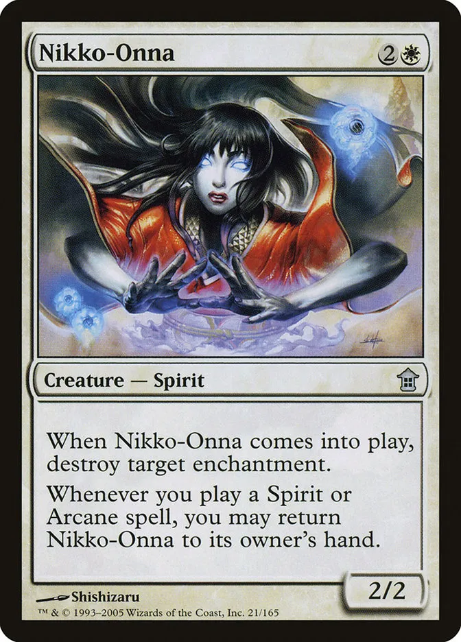 2005 Saviors of Kamigawa Nikko-Onna uncommon #21 unlisted card image