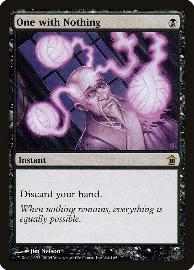 2005 Saviors of Kamigawa One with Nothing rare #84 unlisted card image