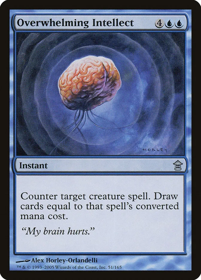 2005 Saviors of Kamigawa Overwhelming Intellect uncommon #51 unlisted card image