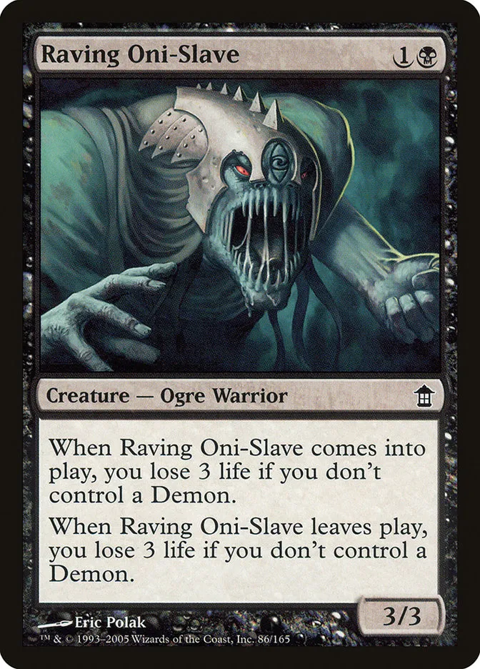 2005 Saviors of Kamigawa Raving Oni-Slave common #86 unlisted card image