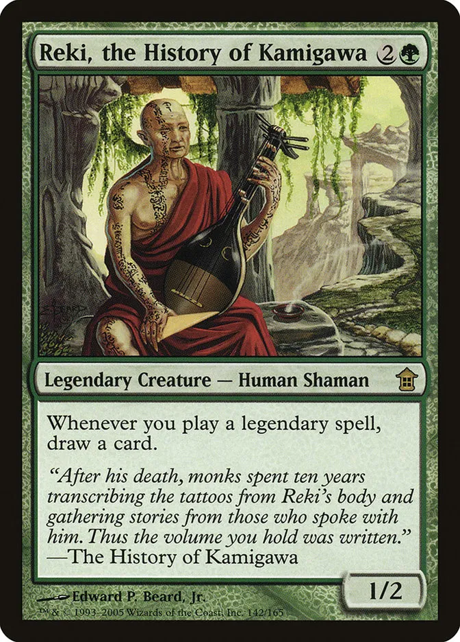 2005 Saviors of Kamigawa Reki, the History of Kamigawa rare #142 unlisted card image