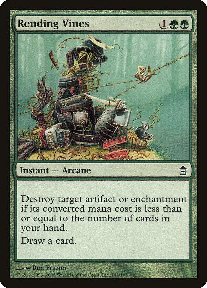 2005 Saviors of Kamigawa Rending Vines common #143 unlisted card image