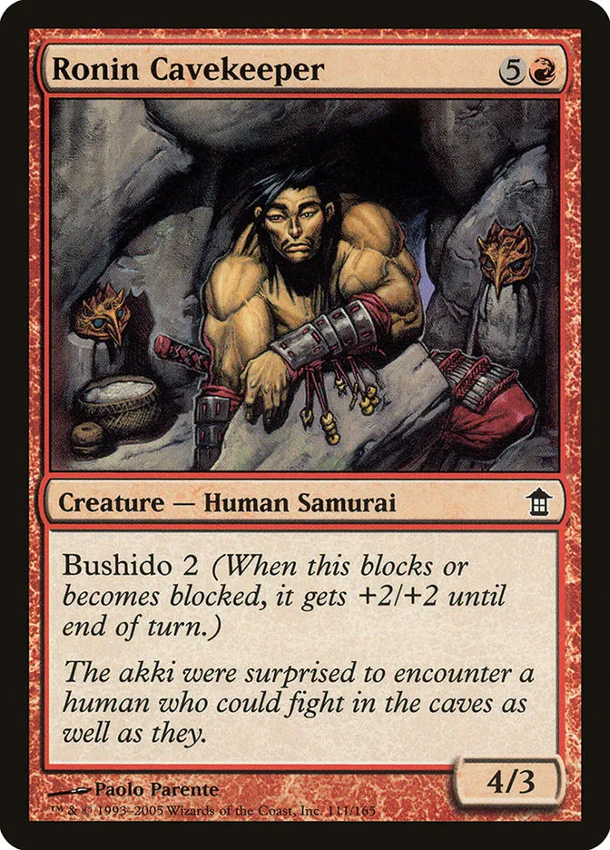 2005 Saviors of Kamigawa Ronin Cavekeeper common #111 unlisted card image