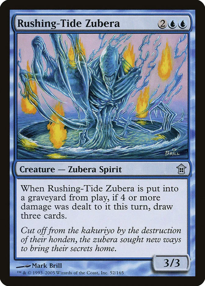 2005 Saviors of Kamigawa Rushing-Tide Zubera uncommon #52 unlisted card image