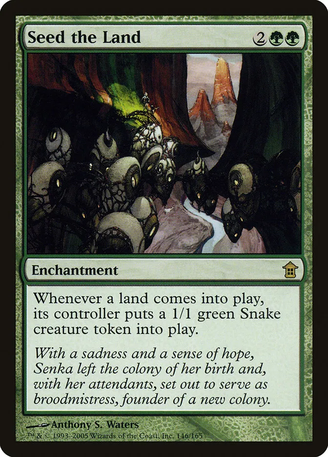 2005 Saviors of Kamigawa Seed the Land rare #146 unlisted card image