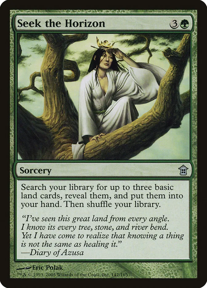 2005 Saviors of Kamigawa Seek the Horizon uncommon #147 unlisted card image