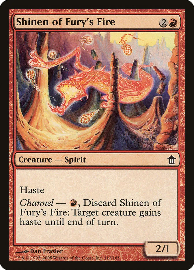 2005 Saviors of Kamigawa Shinen of Fury's Fire common #112 unlisted card image