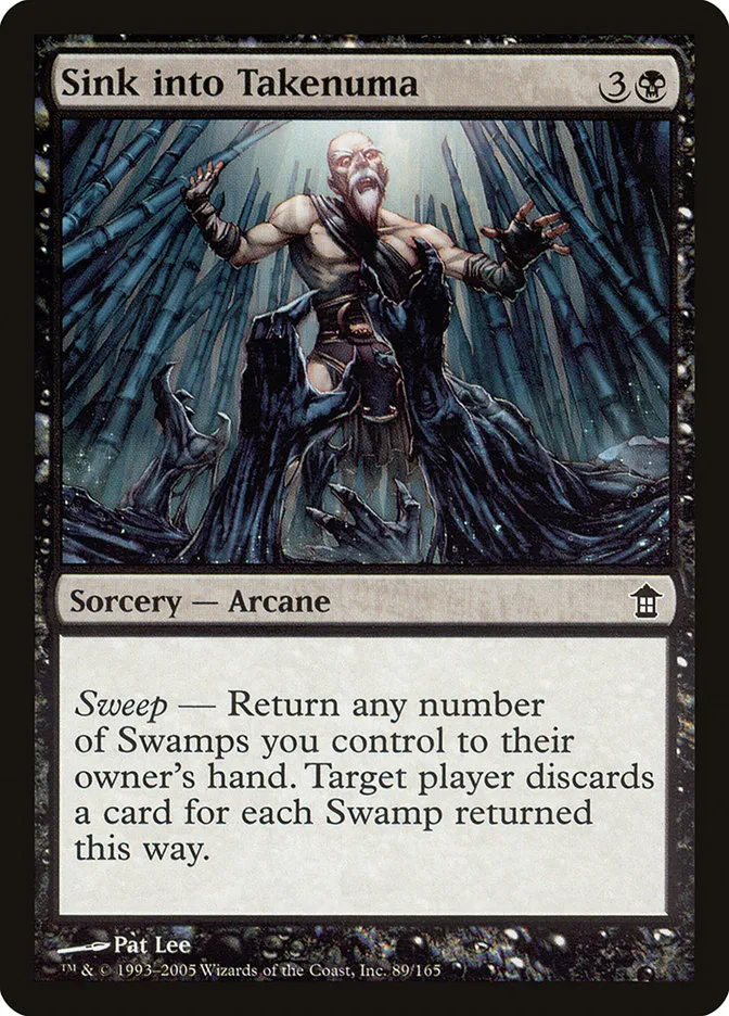 2005 Saviors of Kamigawa Sink into Takenuma common #89 unlisted card image