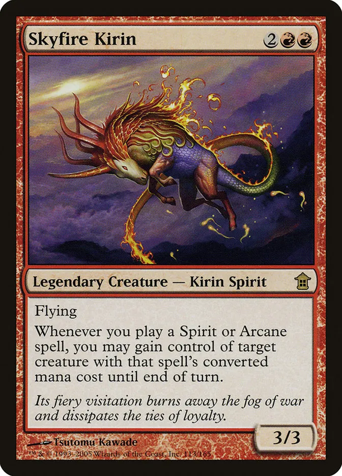 2005 Saviors of Kamigawa Skyfire Kirin rare #113 unlisted card image