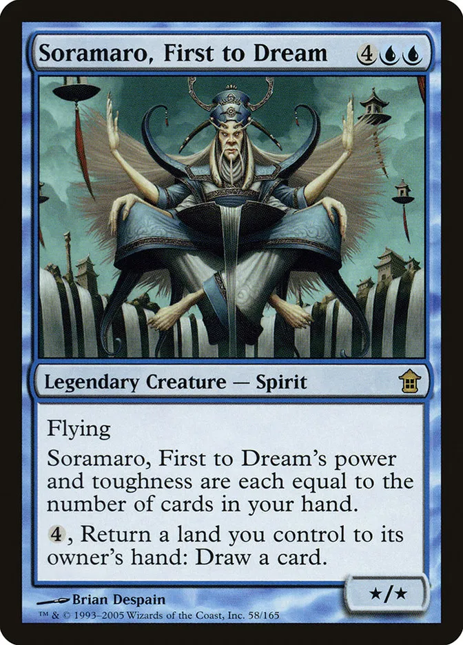 2005 Saviors of Kamigawa Soramaro, First to Dream rare #58 unlisted card image