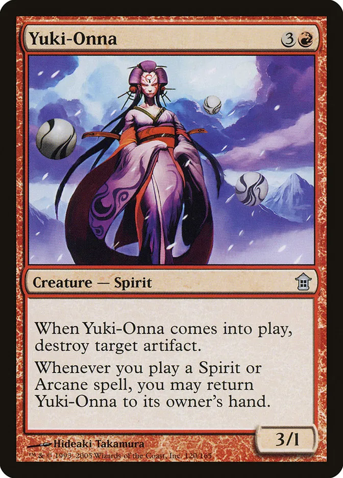 2005 Saviors of Kamigawa Yuki-Onna uncommon #120 unlisted card image