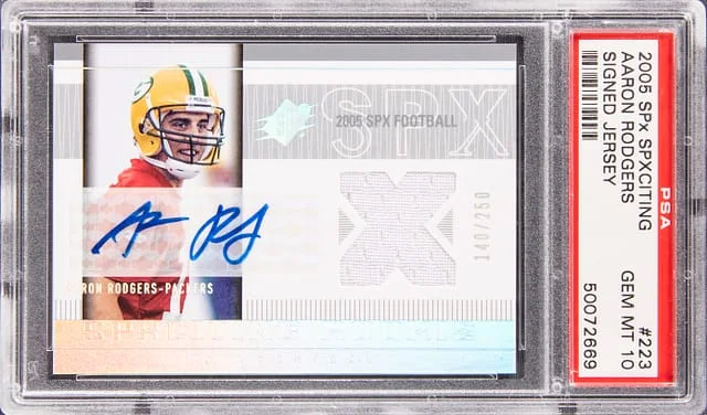 2005 SPx Aaron Rodgers Patch Autograph #223 card image
