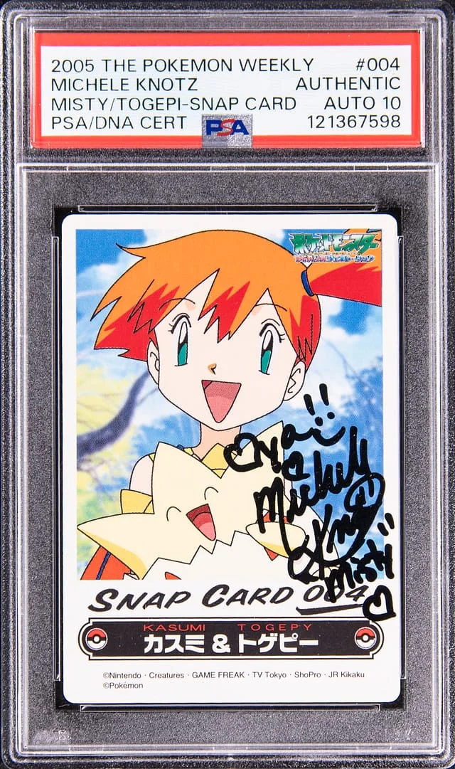 2005 The Pokemon Weekly Michele Knotz Misty/Togepi Snap Card Signed and Inscribed #004 card image