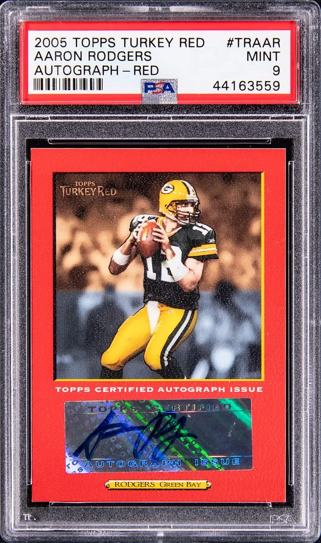 2005 Topps Aaron Rodgers Turkey Red Autographs Gray #TRA-AR card image