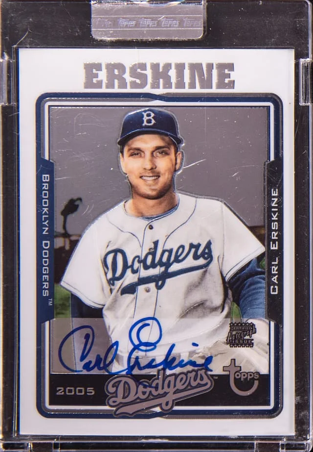 2005 Topps Carl Erskine Certified Autograph Issue #TA-CE card image