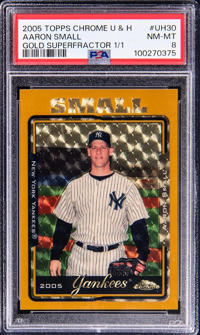 2005 Topps Chrome Aaron Small Updates & Highlights Gold SuperFractor #UH30 card image