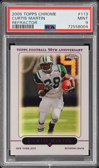 2005 Topps Chrome Curtis Martin Refractor #113 card image