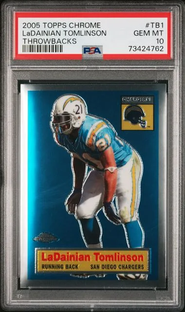 2005 Topps Chrome LaDainian Tomlinson Throwbacks #TB1 card image