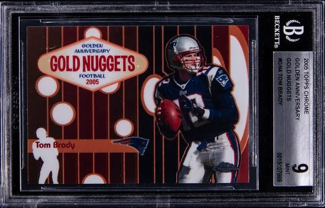 2005 Topps Chrome Tom Brady Golden Anniversary Gold Nuggets #GN4 card image