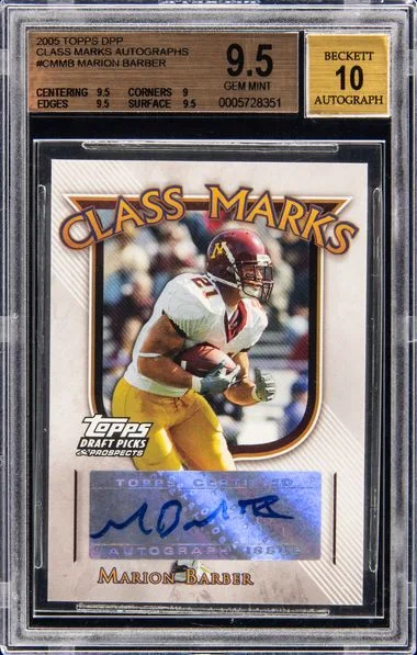 2005 Topps Class Marks Autographs Cmmb Marion Barber #no-number card image