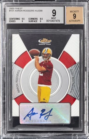 2005 Topps Finest Aaron Rodgers Autograph #151 card image