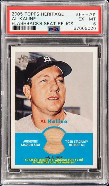 2005 Topps Heritage Al Kaline Flashbacks Seat Relics #FR-AK card image