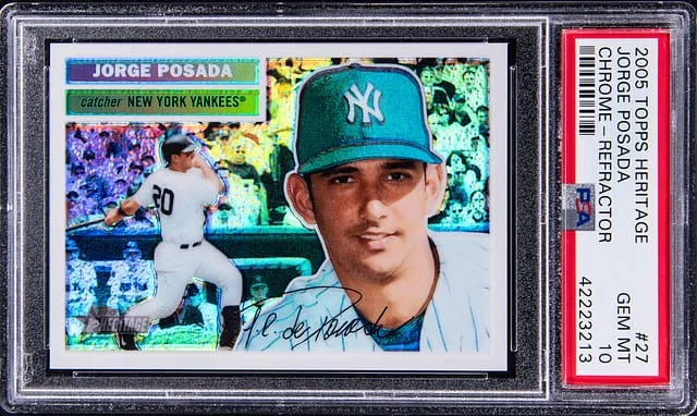 2005 Topps Heritage Chrome Jorge Posada Refractor #27 card image