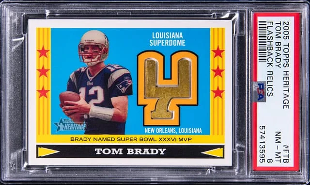 2005 Topps Heritage Tom Brady Flashback Relics #FTB card image