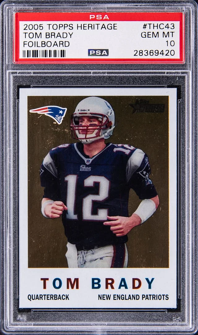 2005 Topps Heritage Tom Brady Foilboard #THC43 card image