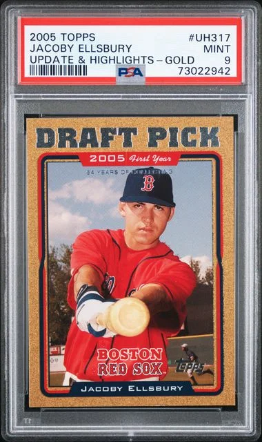 2005 Topps Jacoby Ellsbury Updates & Highlights Gold #UH317 card image