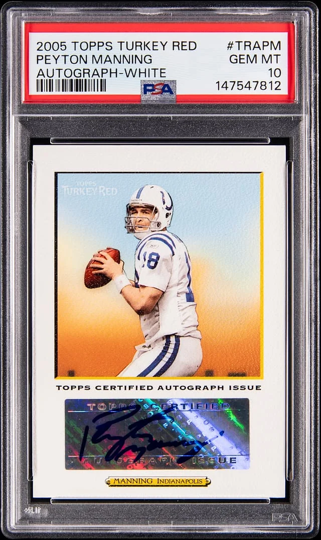 2005 Topps Peyton Manning Turkey Red Autograph White #TRA-PM card image