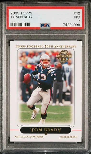 2005 Topps Tom Brady #10 card image
