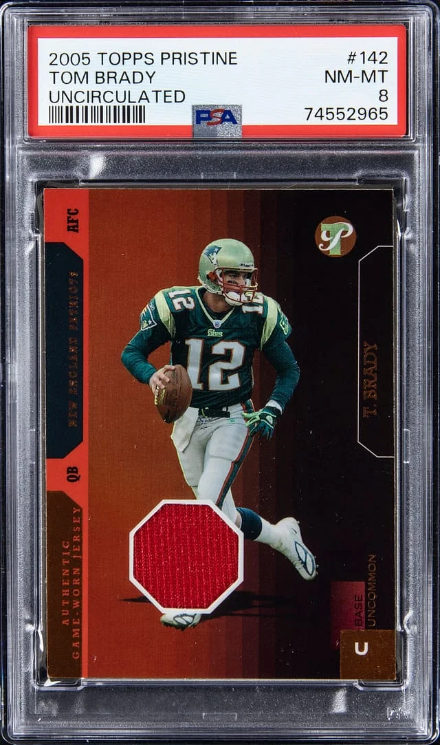 2005 Topps Tom Brady Pristine Uncirculated #142 card image