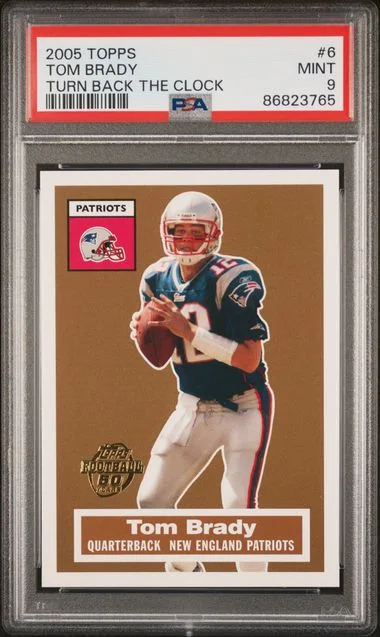 2005 Topps Tom Brady Turn Back The Clock #6 card image