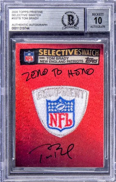 2005 Topps Tom Brady Pristine Selective Swatch #SS-TB card image
