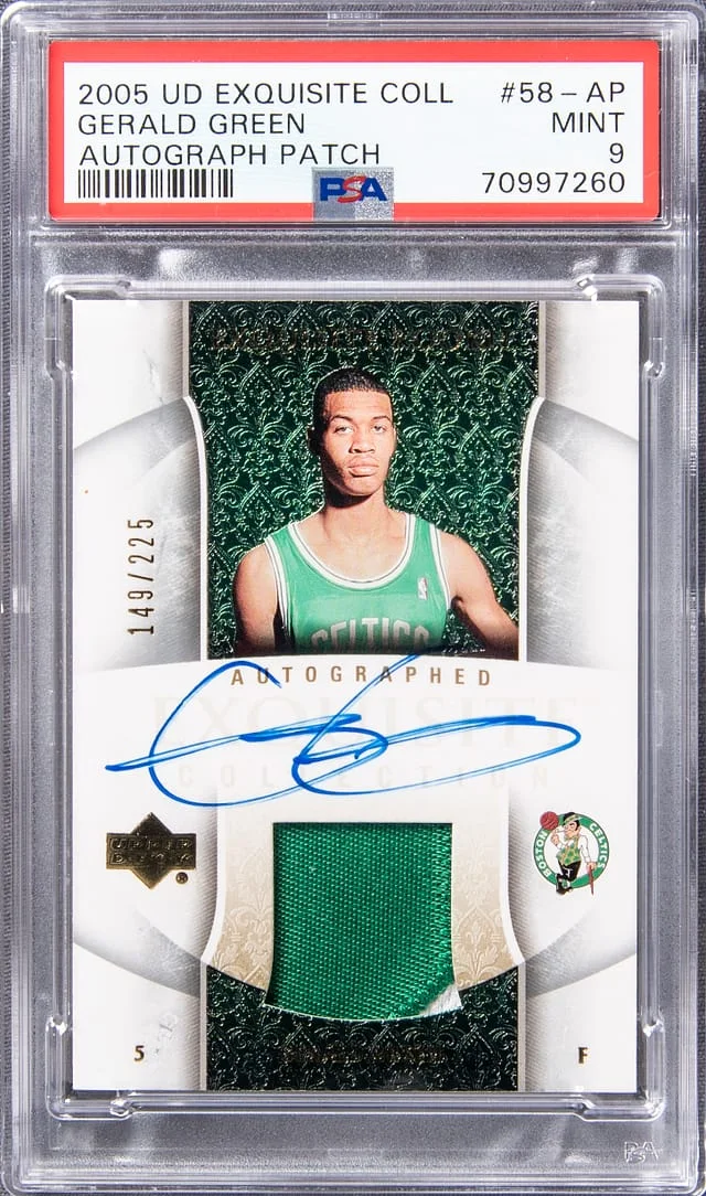 2005 UD Exquisite Collection Autograph Patch Gerald #58-AP card image