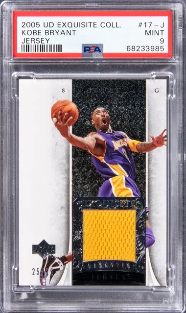 2005 UD Exquisite Collection Jersey Kobe Bryant #17-J card image