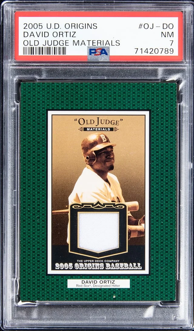 2005 U.D Origins Old Judge Materials David Ortiz #OJ-DO card image