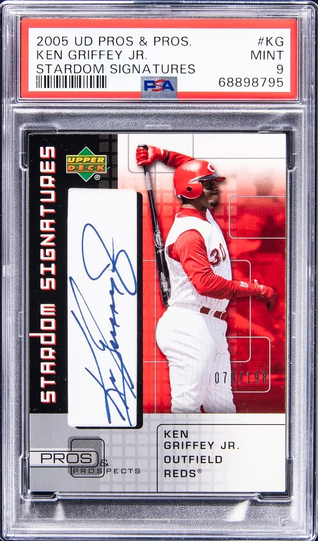 2005 UD Pros & Prospects Stardom Signatures Ken Griffey Jr. #KG card image