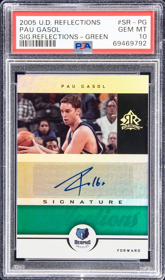 2005 U.D Reflections Signature Reflections - Green Pau Gasol #SR-PG card image