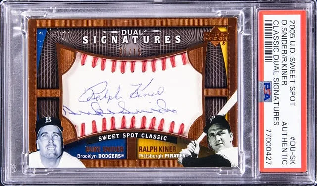 2005 U.D Sweet Spot Classic Dual Signatures Duke Snider, Ralph Kiner Dual #DU-SK card image