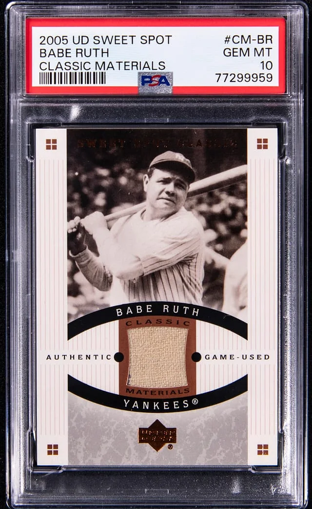 2005 U.D Sweet Spot Classic Materials Babe Ruth #CM-BR card image